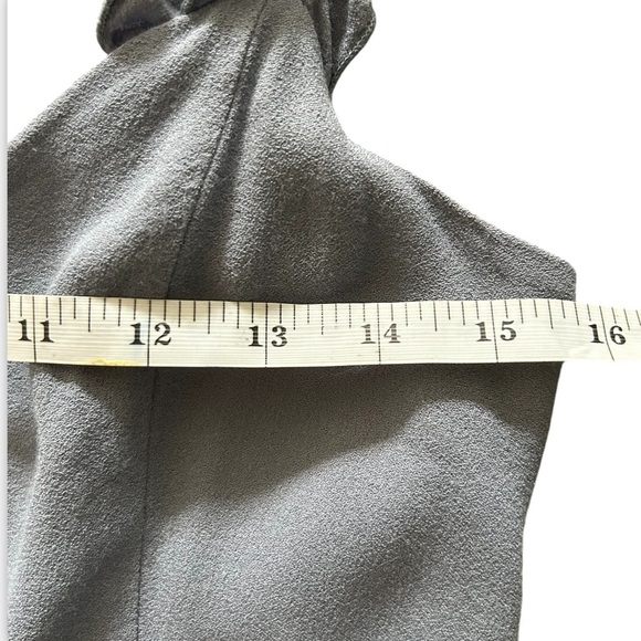 Aritzia Sunday Best Flirt Ruffle Jumpsuit Size 8 Granite Blue Wide leg - Picture 7 of 11